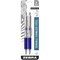 Zebra Pen Ballpoint Pen, Retract, .7mm, 2/PK, Blue Ink, Stainless Steel PK ZEB29222